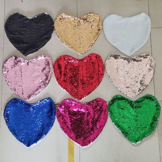 Heart Sequin Pillow